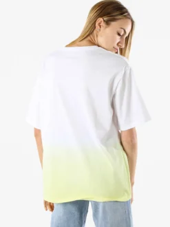 Solada T-shirt donna oversize con strass e sfumatura - giallo