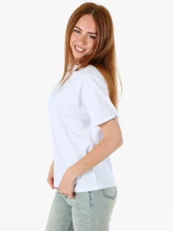 Solada T-shirt donna oversize in cotone elasticizzato - bianco