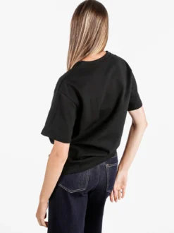 Solada T-shirt donna oversize in cotone - nero