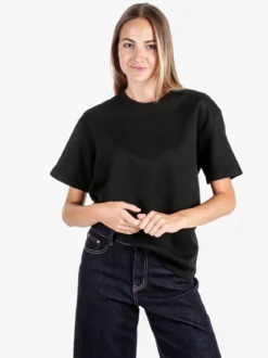 Solada T-shirt donna oversize in cotone - nero