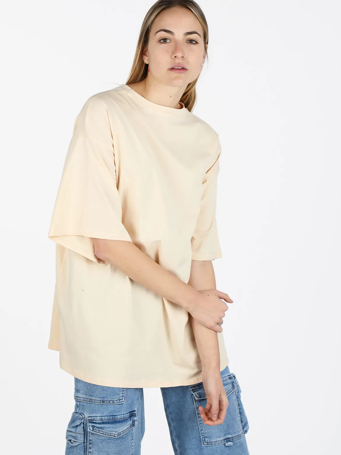 Solada T-shirt donna oversize tinta unita