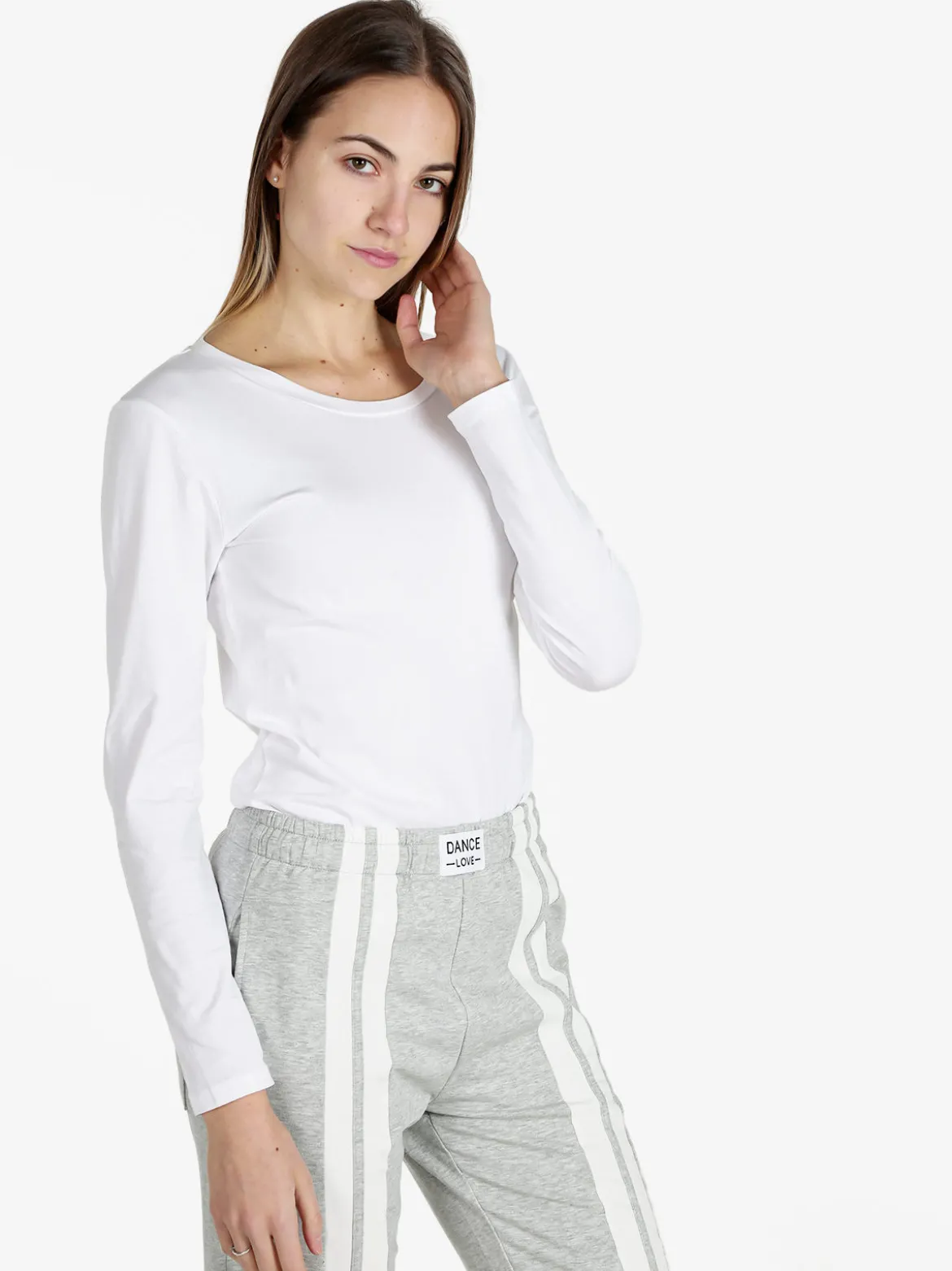 Solada T-shirt girocollo da donna a maniche lunghe