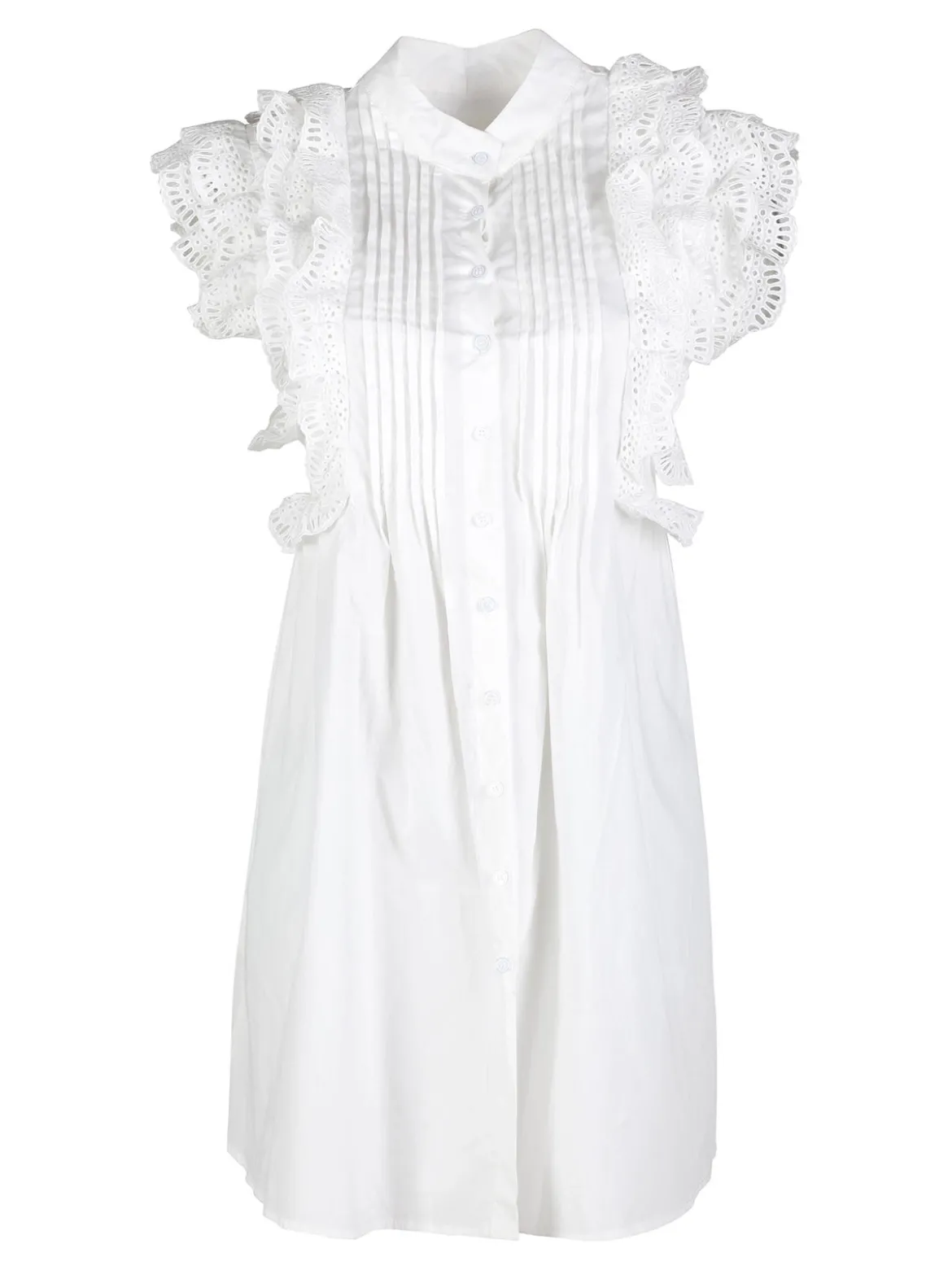 Solada Vestito corto da donna a camicia con volant