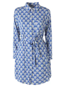Solada Vestito donna a camicia con maniche lunghe - blu