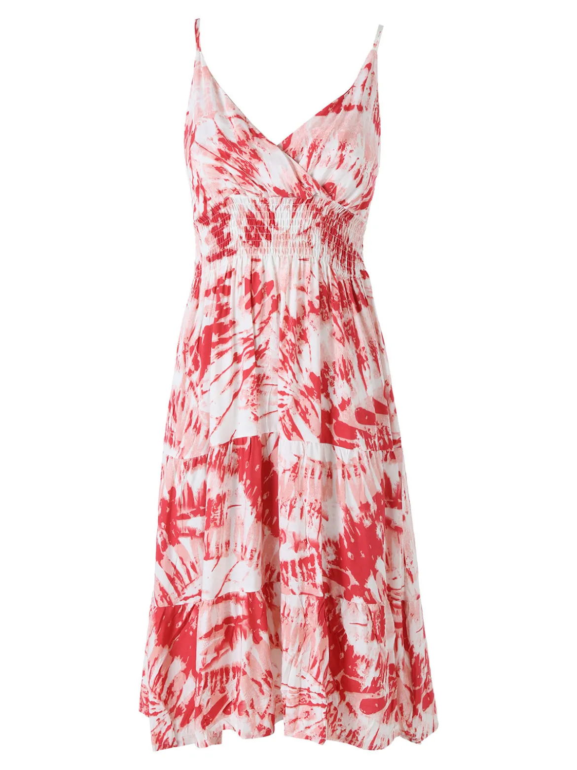 Solada Vestito donna in cotone con spalline strette - rosso