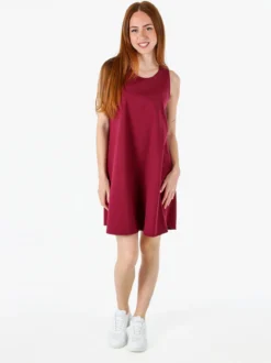 Solada Vestito donna svasato senza maniche - bordeaux