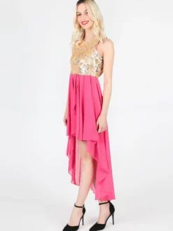 Solada Vestito lungo sul retro con paillettes