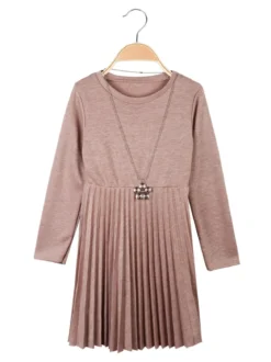 Solada Vestito plissettato da bambina a manica lunga
