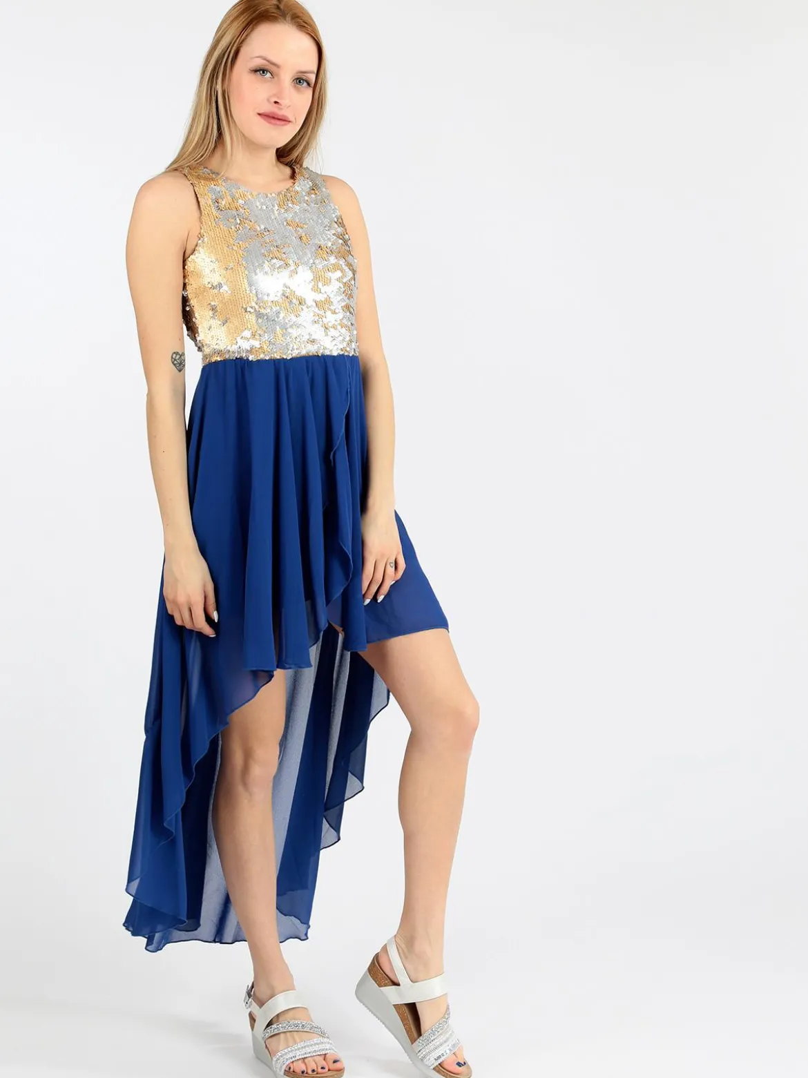 Solada Vestito smanicato con paillettes