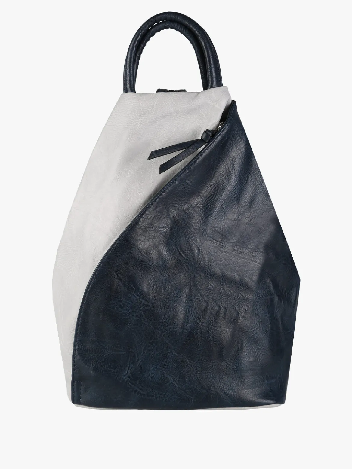 Solada Zaino da donna in ecopelle bicolore - blu scuro