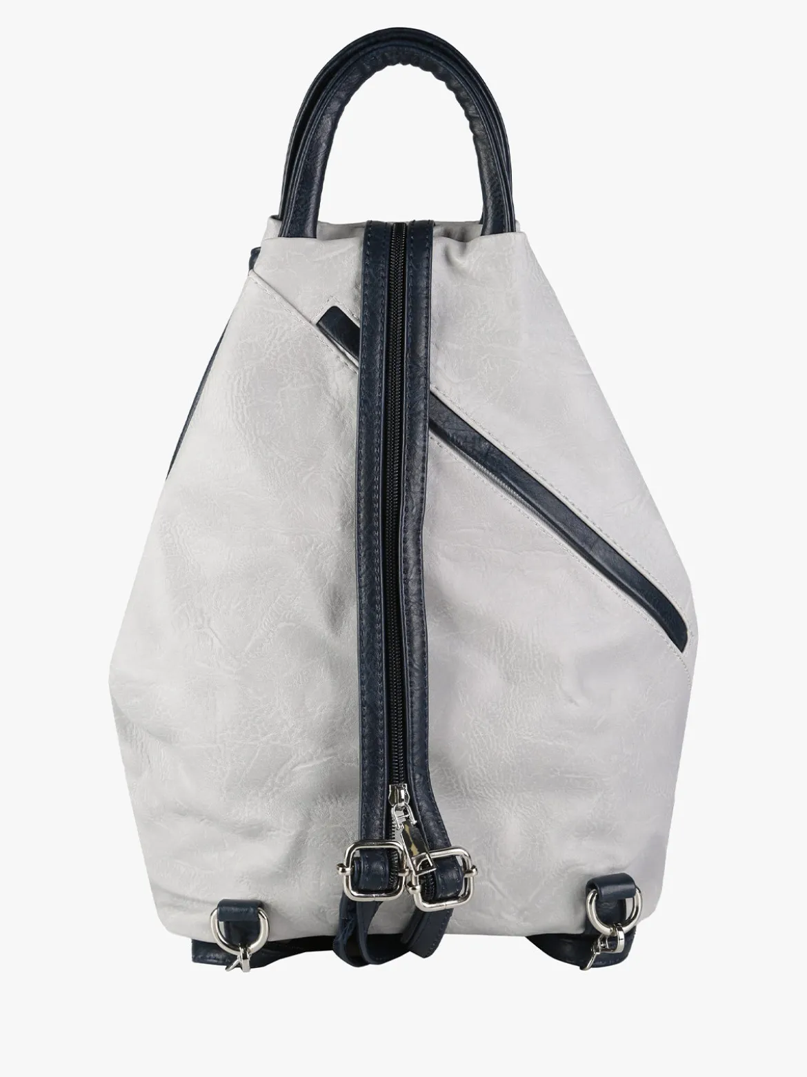 Solada Zaino da donna in ecopelle bicolore - blu scuro