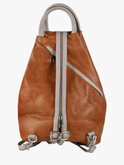 Solada Zaino da donna in ecopelle bicolore - marrone