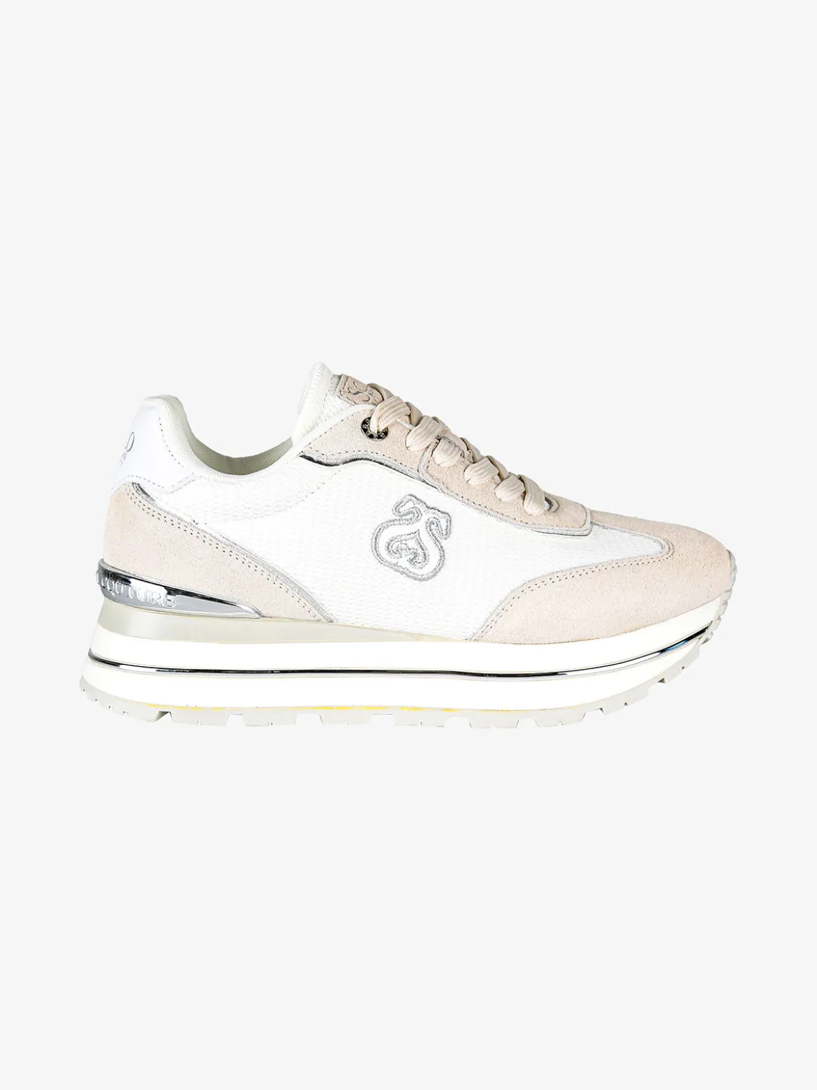 Solo Soprani Sneakers donna in pelle scamosciata e mesh con platform