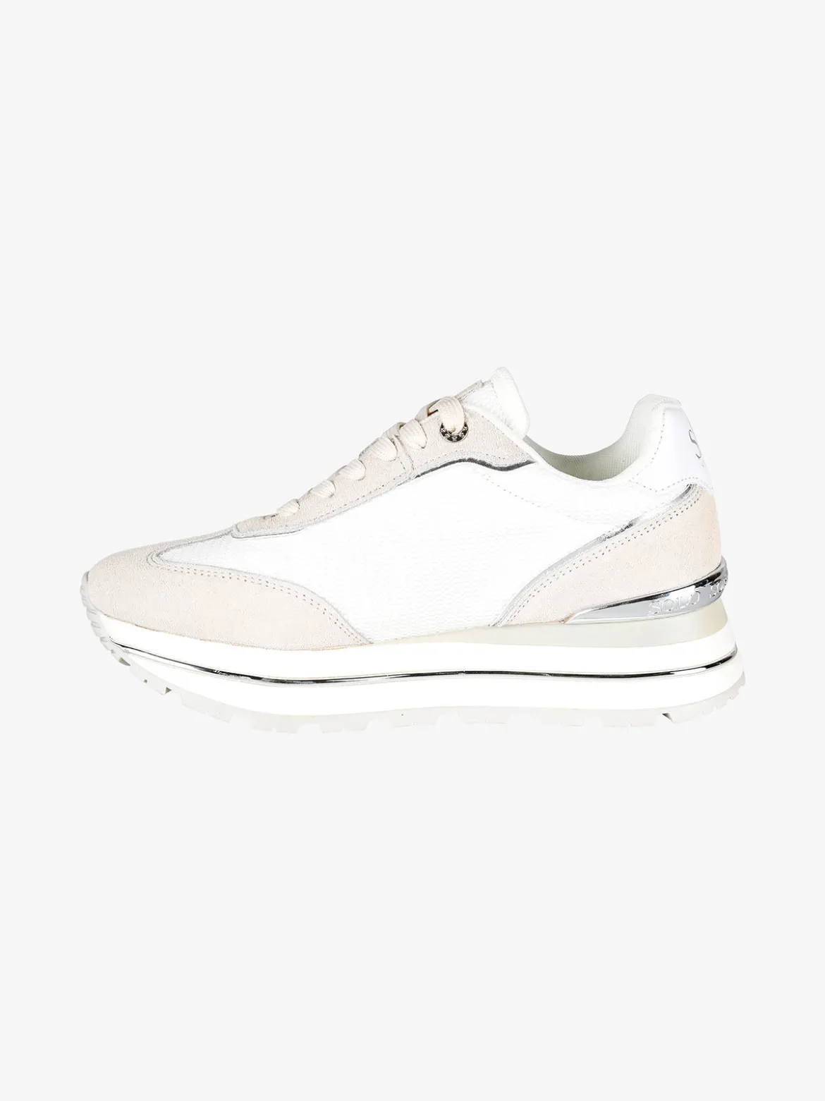 Solo Soprani Sneakers donna in pelle scamosciata e mesh con platform