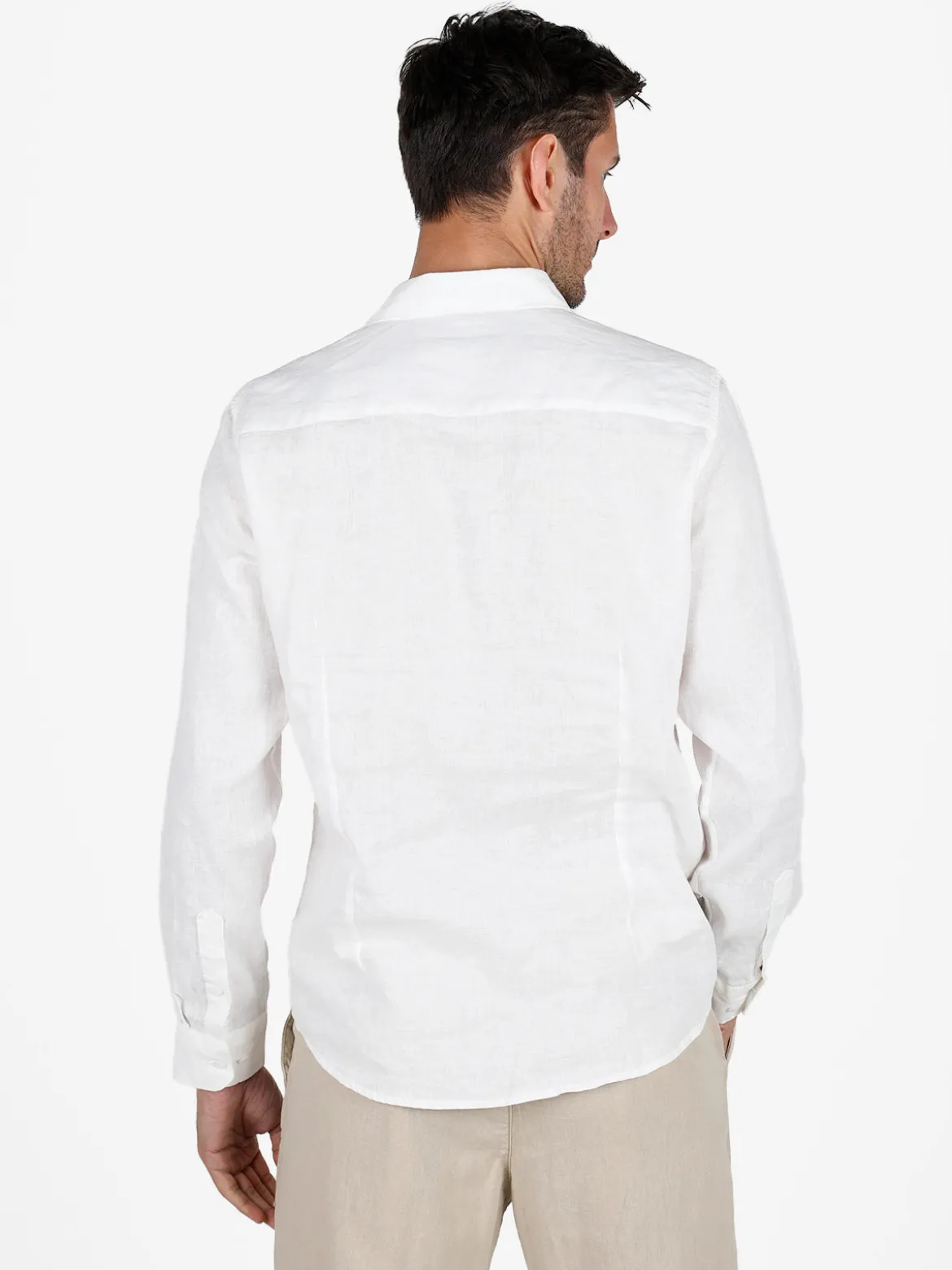 S.O.S Store Of Shirt Camicia in lino da uomo a maniche lunghe