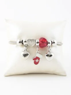 Stainless Stell Bracciale natalzio con charm