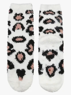 Stylosa Calze donna antiscivolo maculate - bianco