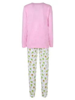 Stylosa Pigiama lungo da donna in cotone con stampe