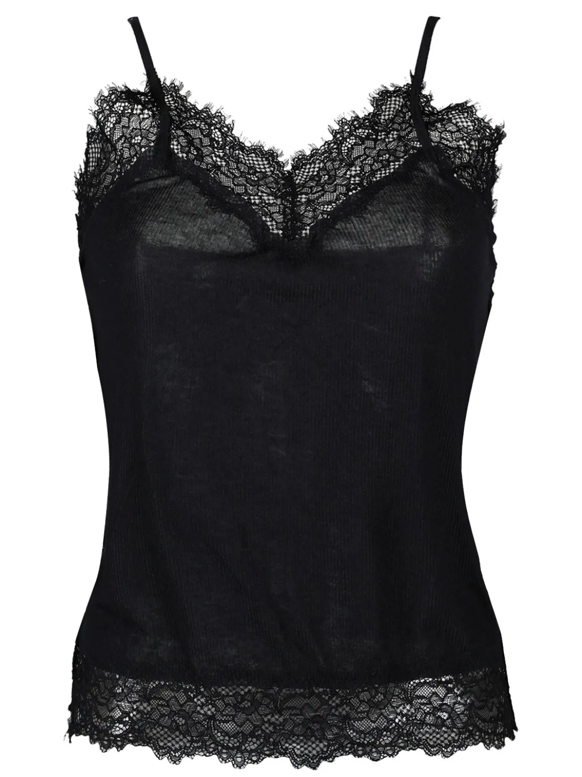 Sublyme Top donna in cashmere ultra light con pizzo