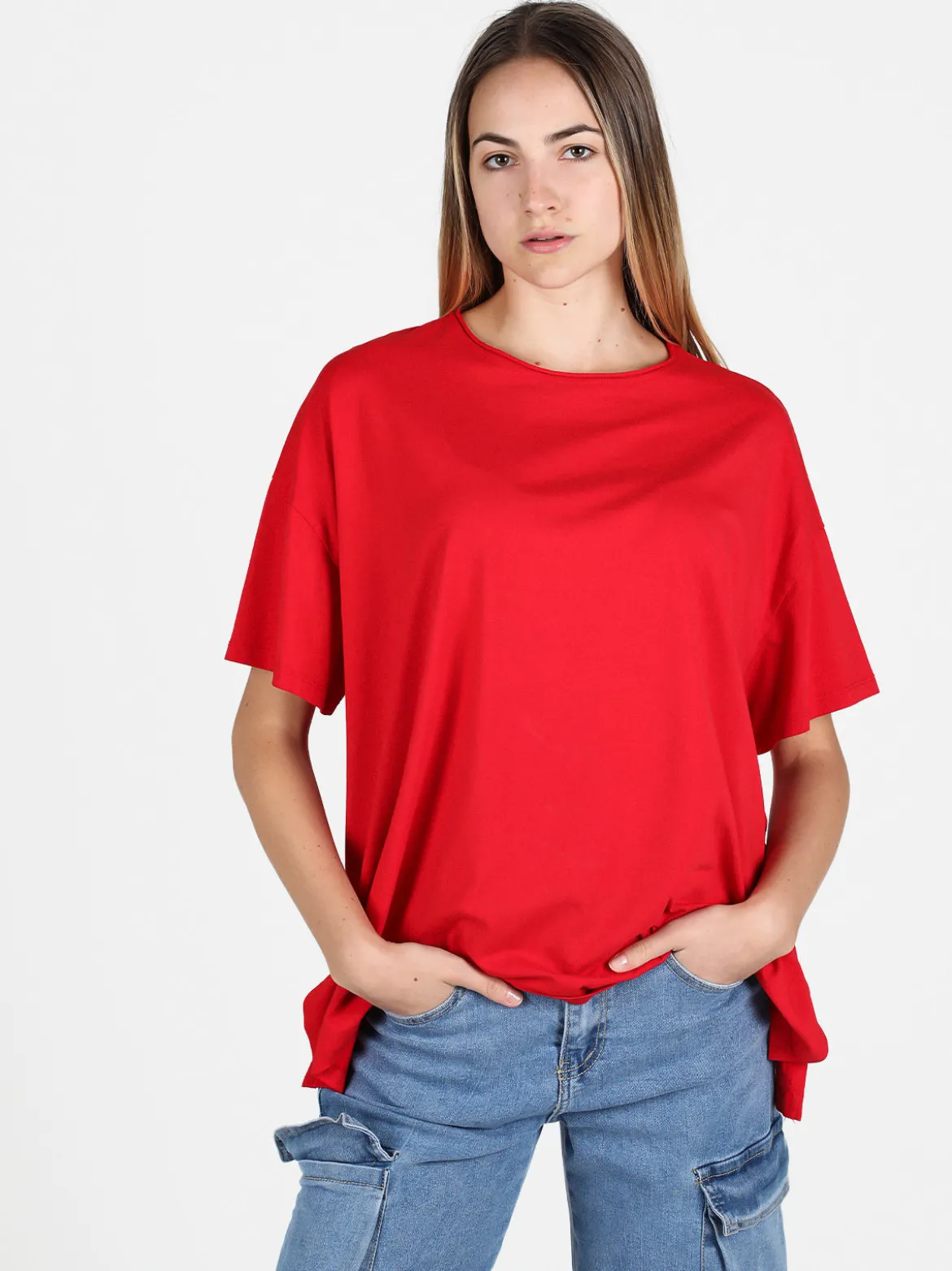 Sun Sun Maxi t-shirt donna oversize in cotone