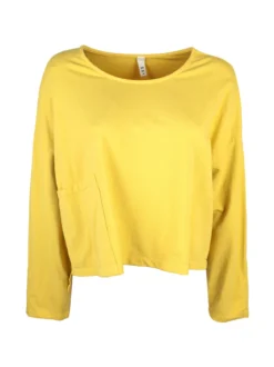 Sun Sun T-shirt cropped da donna con tasca