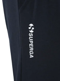 Superga Pantaloni tuta da donna in felpa con coulisse e polsini - blu scuro