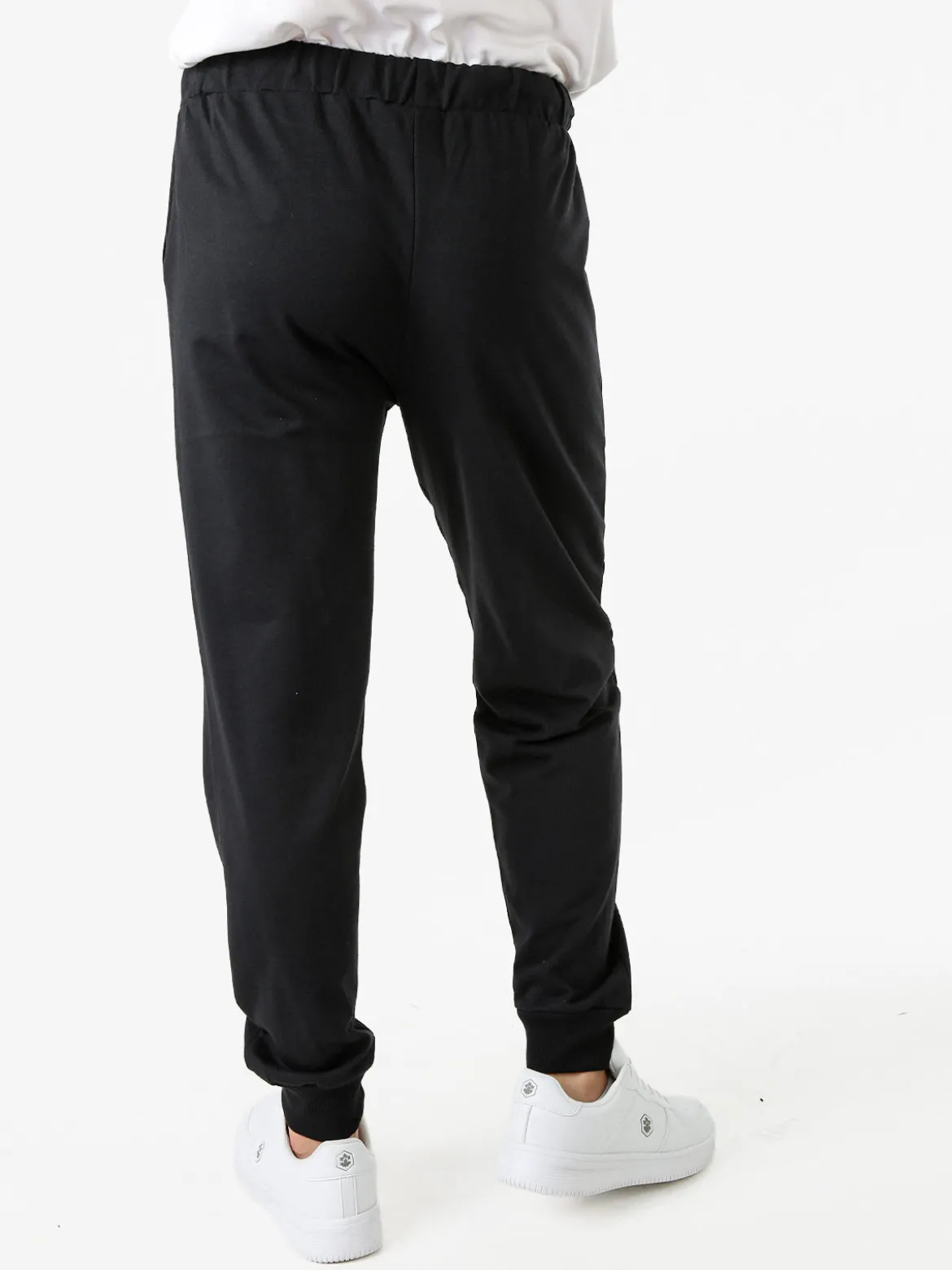 Superga Pantaloni tuta da uomo in felpa con coulisse e polsini - nero