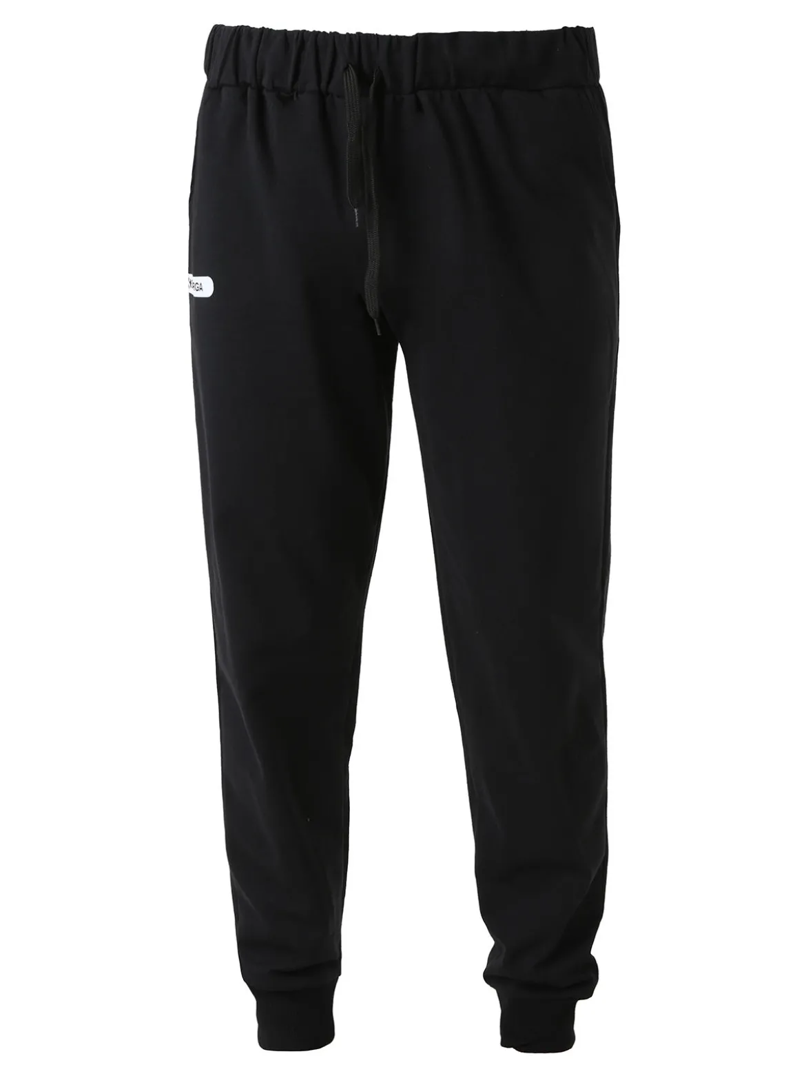 Superga Pantaloni tuta da uomo in felpa con coulisse e polsini - nero