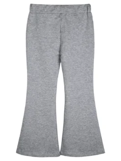Sweet Junior Pantaloni da bambina a zampa con elastico in vita - grigio