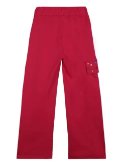 Sweet Junior Pantaloni da bambina a zampa con tasca laterale e pietre