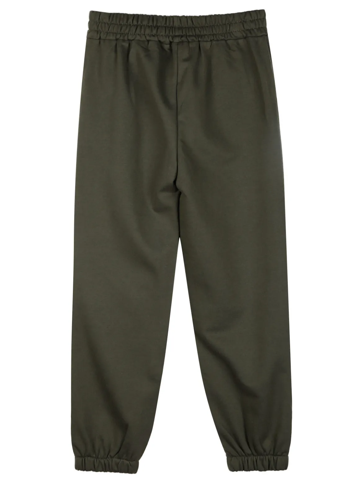 Sweet Junior Pantaloni tuta da bambina con fiori di peluche e strass - militare