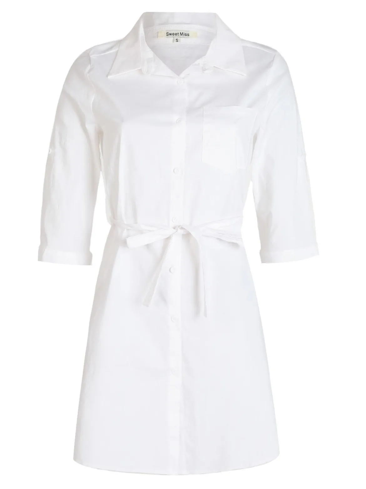 Sweet Miss Abito camicia donna con maniche a 3/4