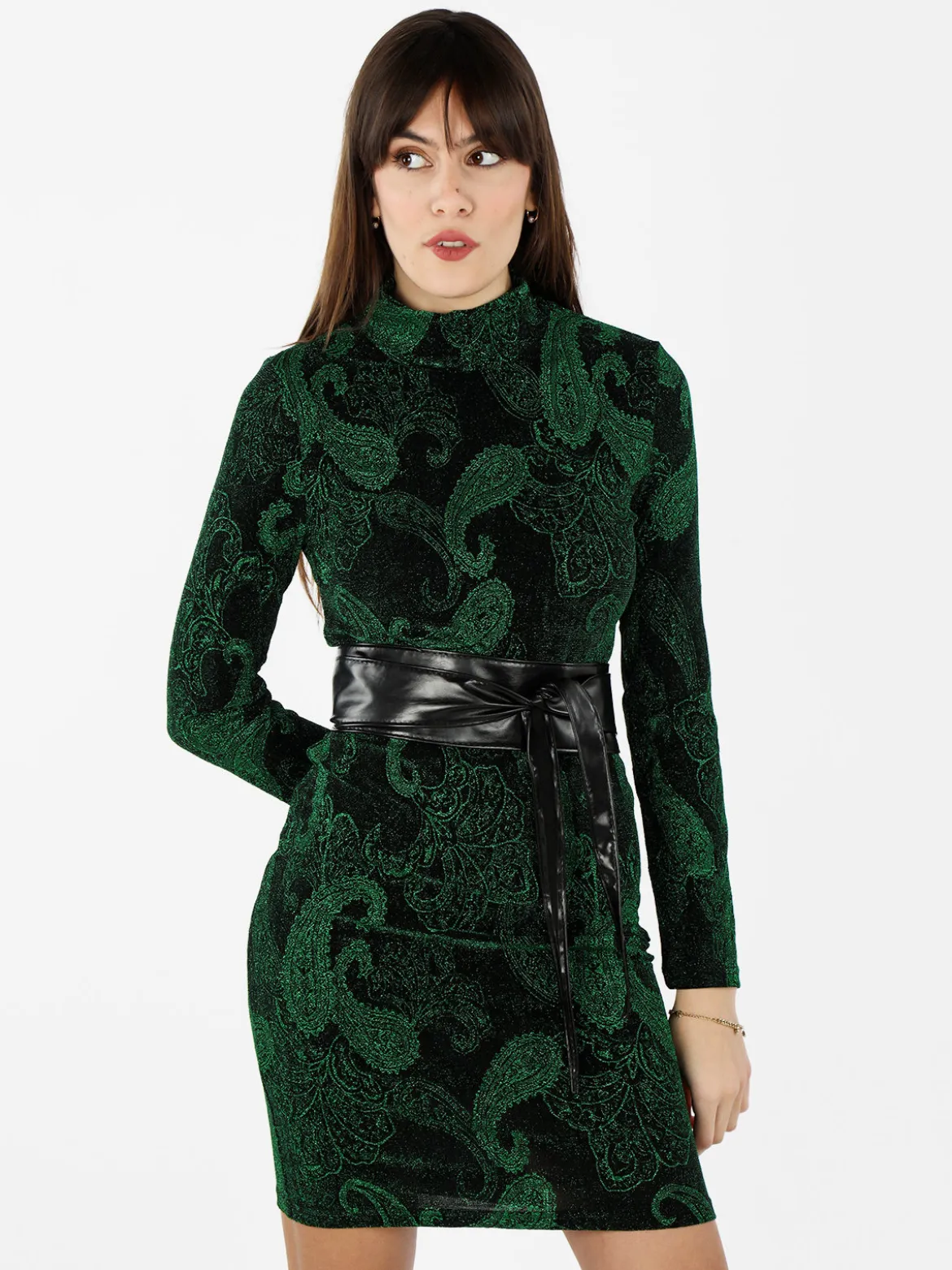 Sweet Miss Abito donna accollato con lurex