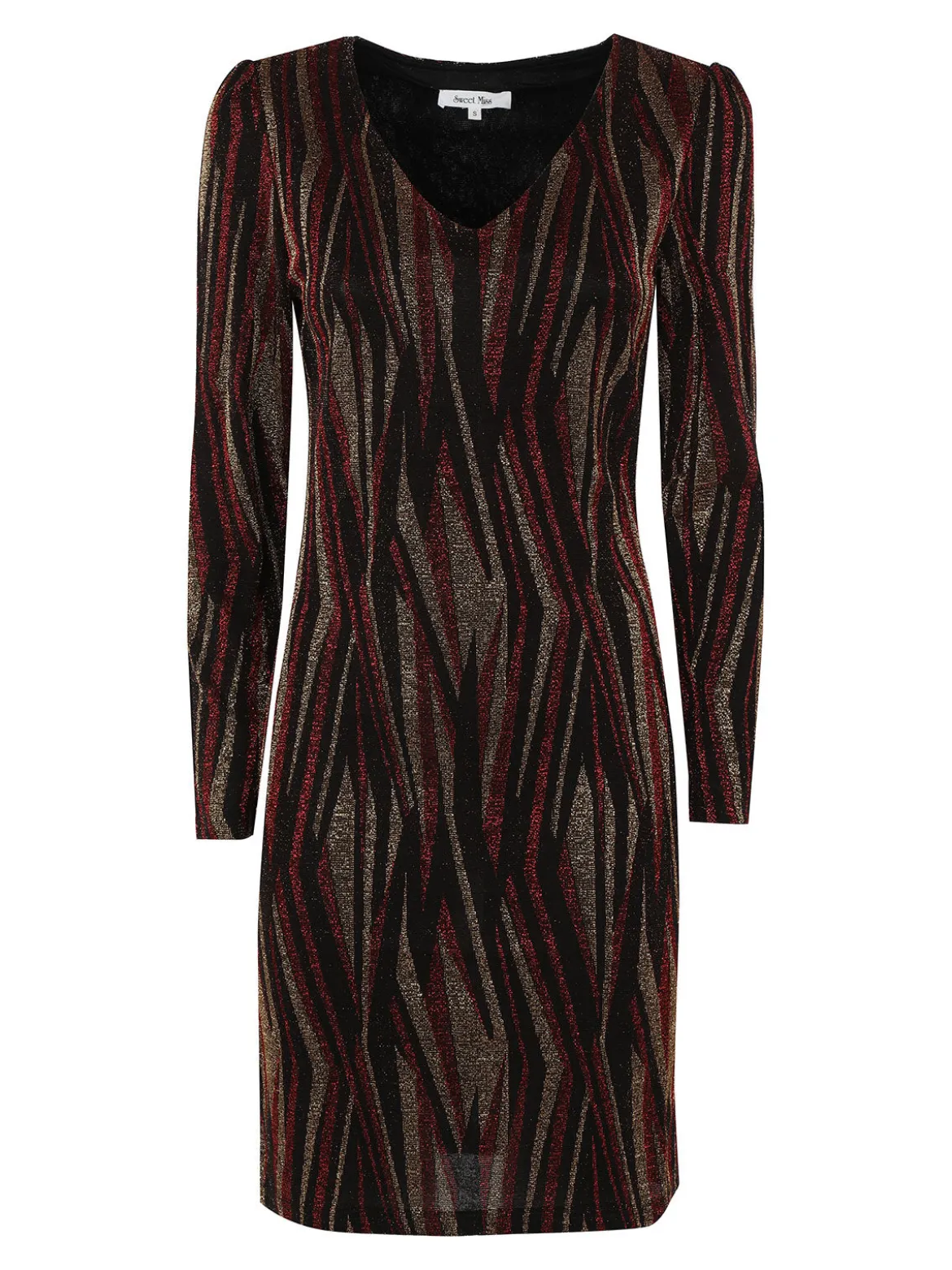 Sweet Miss Abito donna a scollo a V con lurex