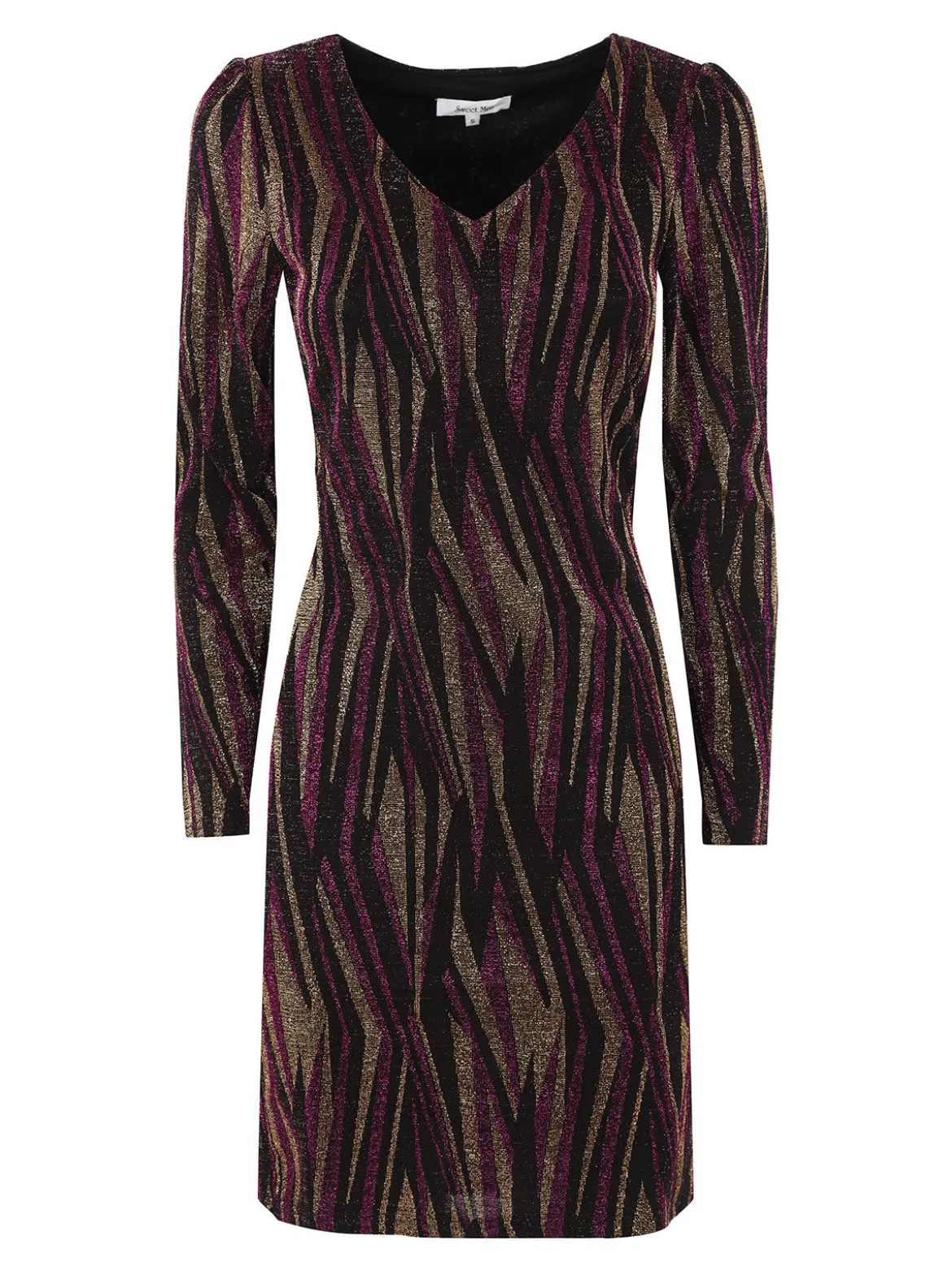 Sweet Miss Abito donna a scollo a V con lurex
