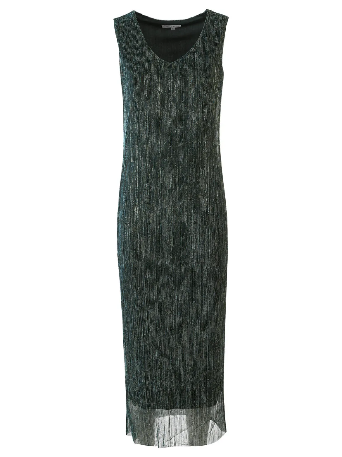Sweet Miss Abito lungo da donna in lurex senza maniche - ottanio