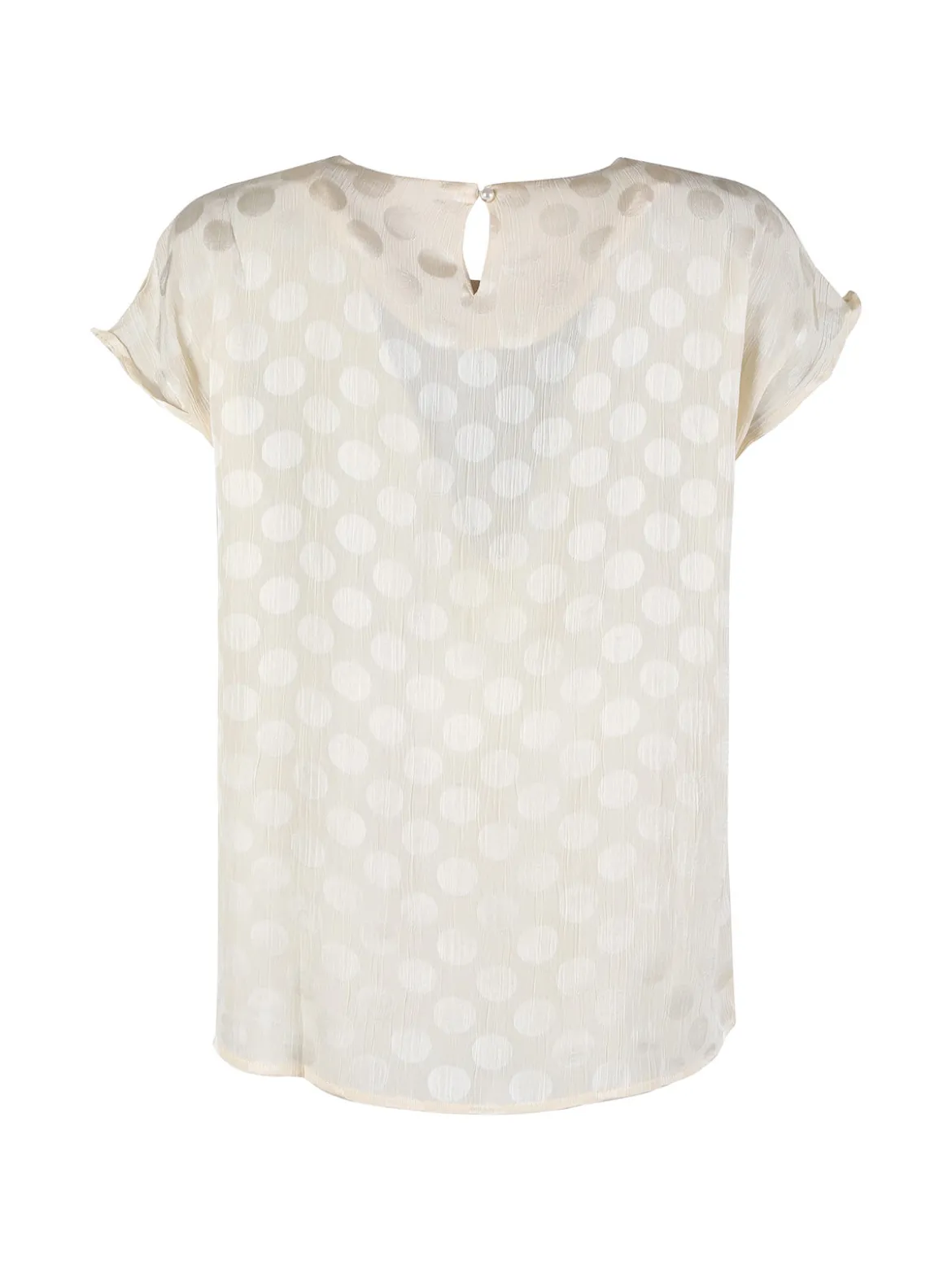 Sweet Miss Blusa donna girocollo a maniche corte - beige