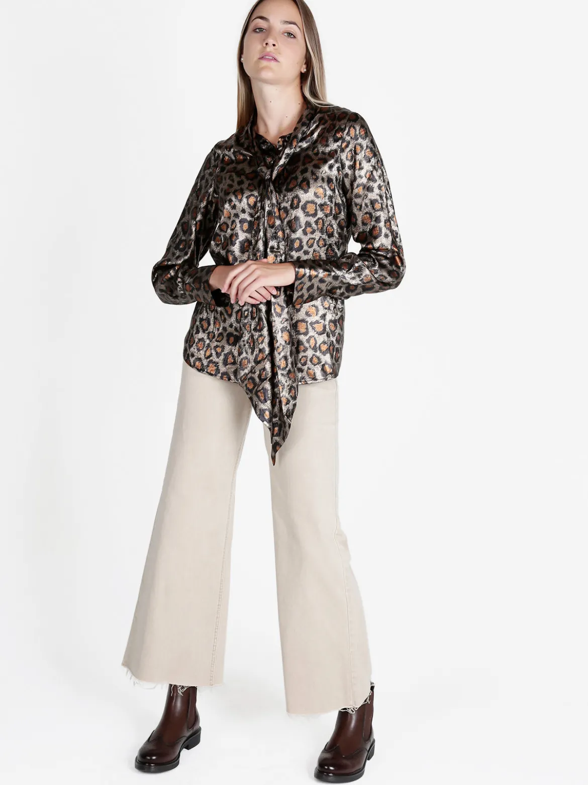 Sweet Miss Camicia donna maculata a maniche lunghe