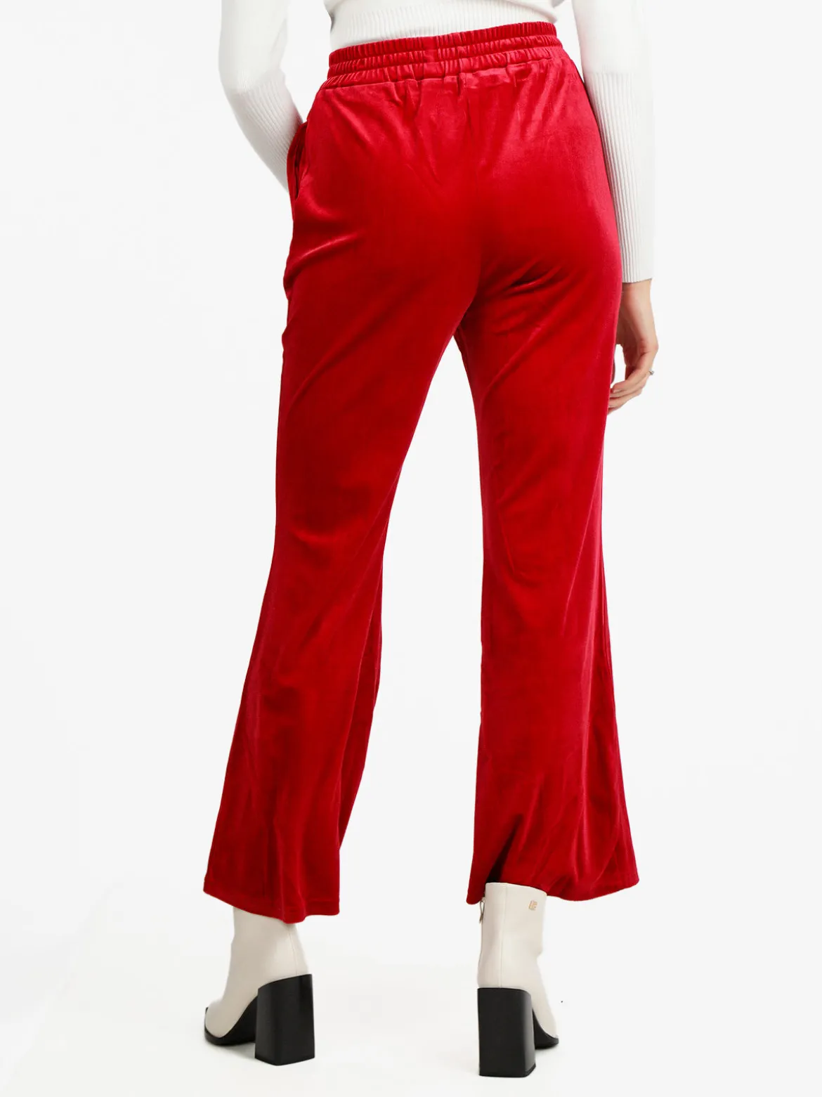Sweet Miss Pantaloni a zampa da donna in velluto