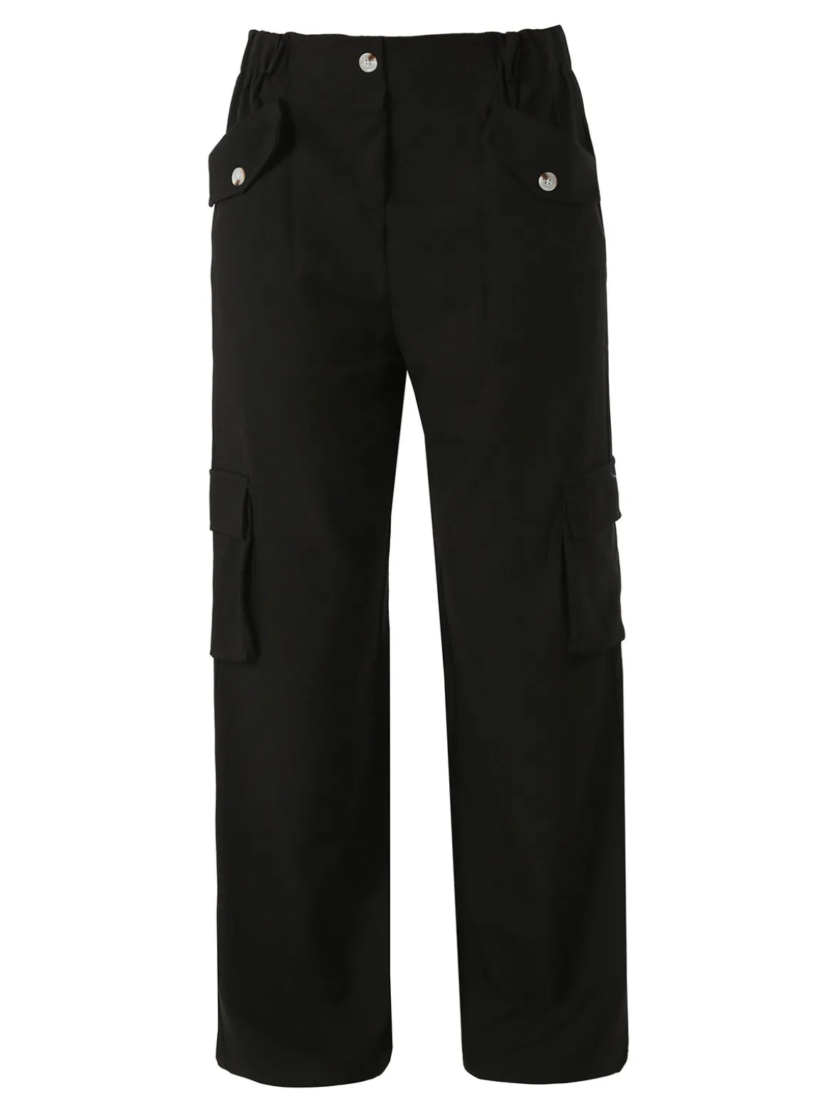 Sweet Miss Pantaloni cargo da donna a gamba larga - nero