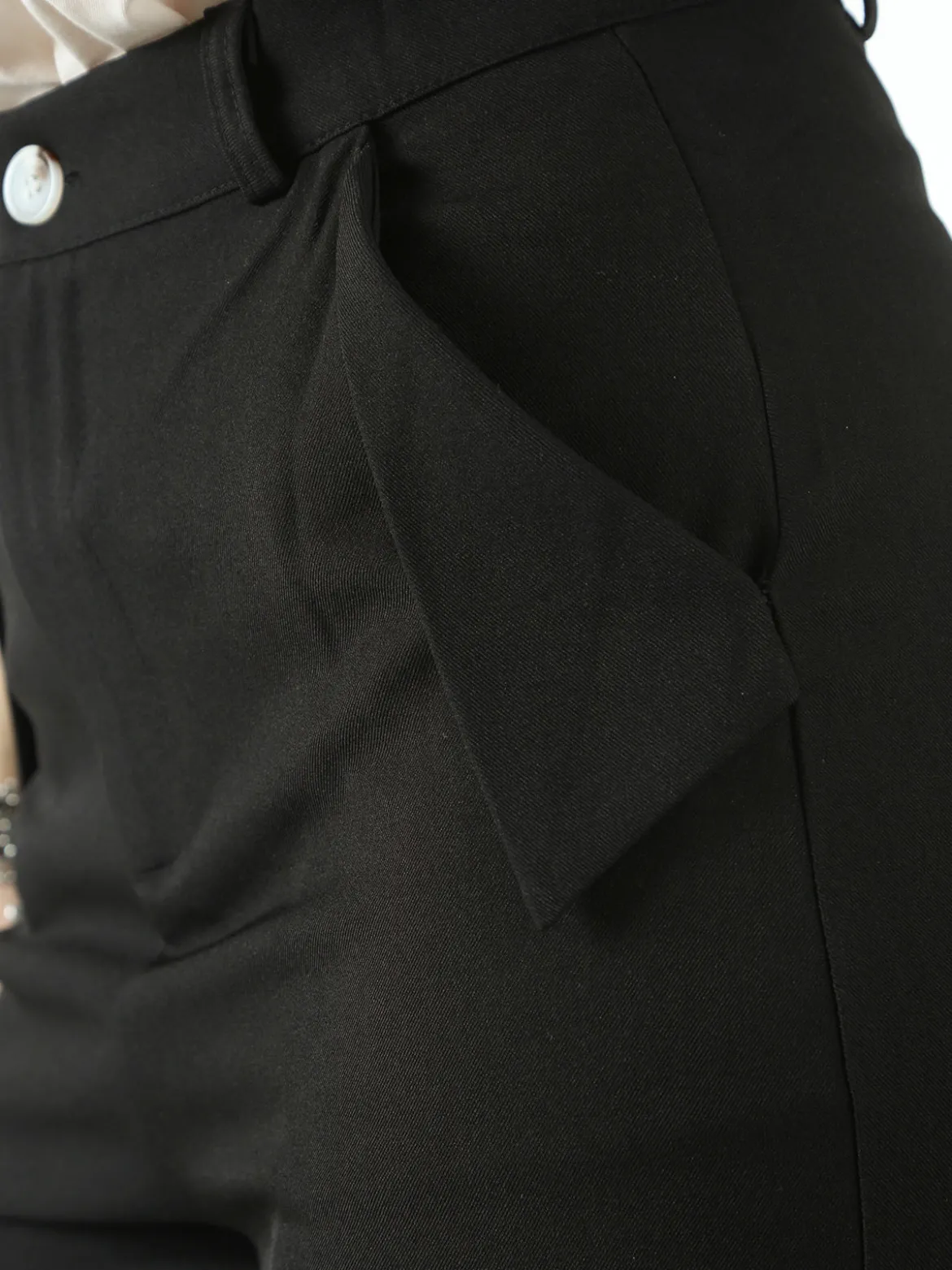 Sweet Miss Pantaloni donna a palazzo con tasconi laterali - nero