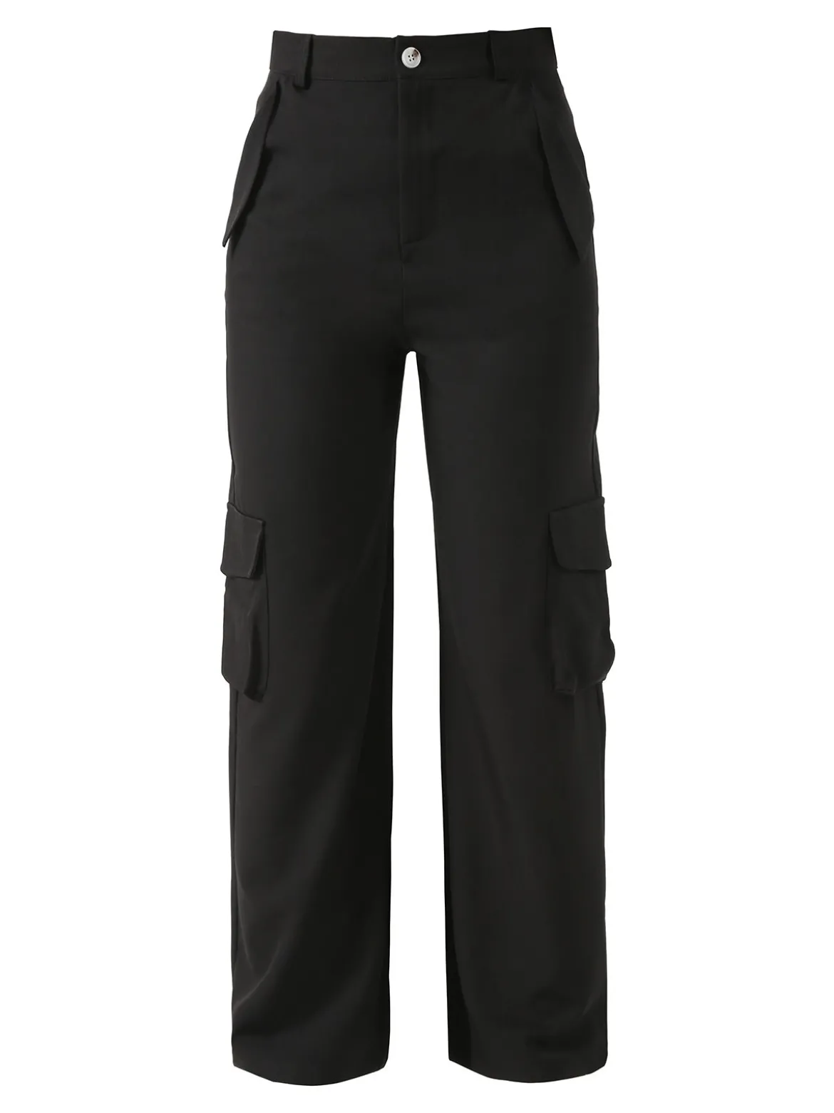 Sweet Miss Pantaloni donna a palazzo con tasconi laterali - nero