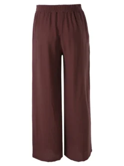 Sweet Miss Pantaloni donna in viscosa a gamba larga - moro