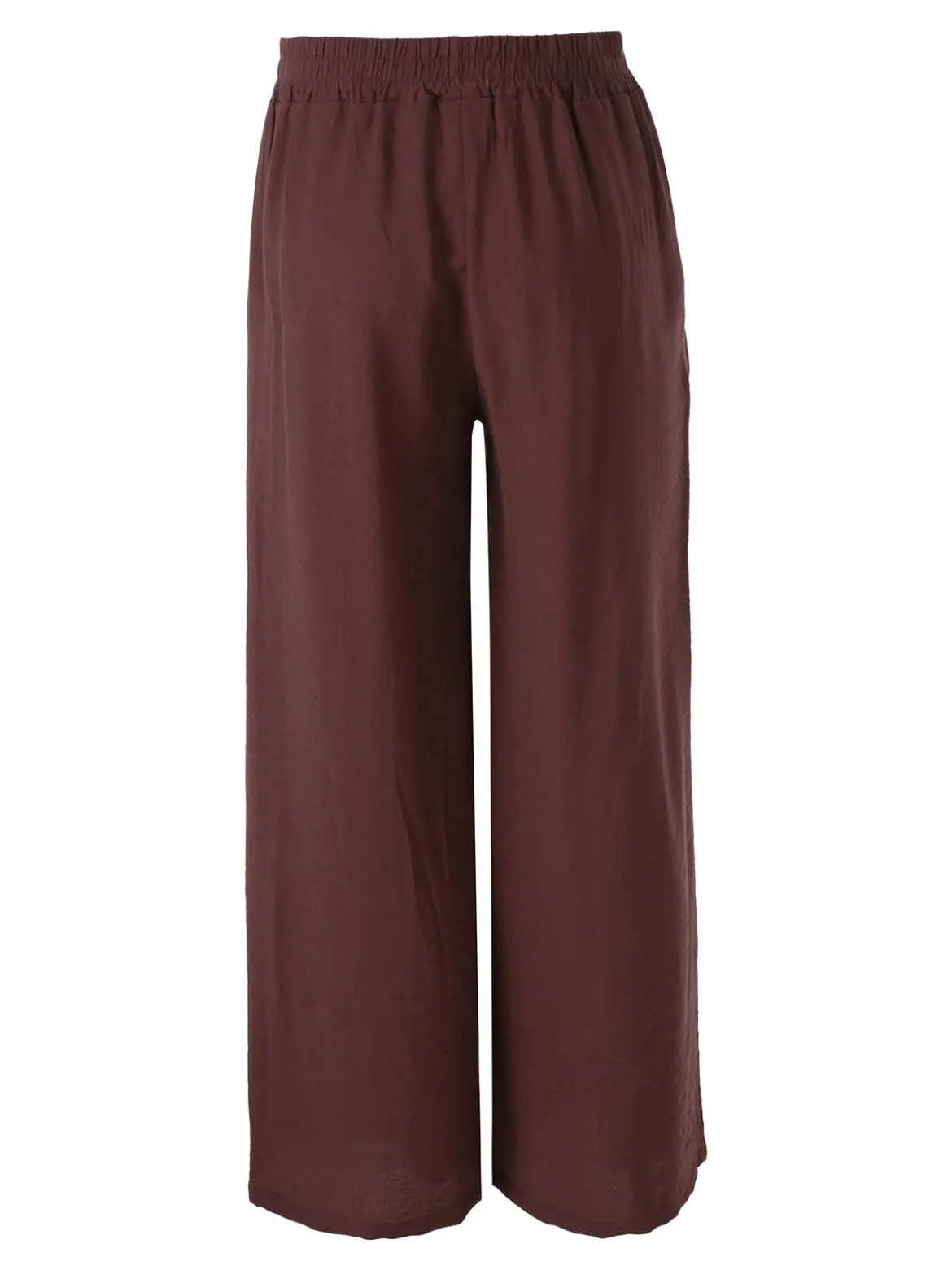 Sweet Miss Pantaloni donna in viscosa a gamba larga - moro