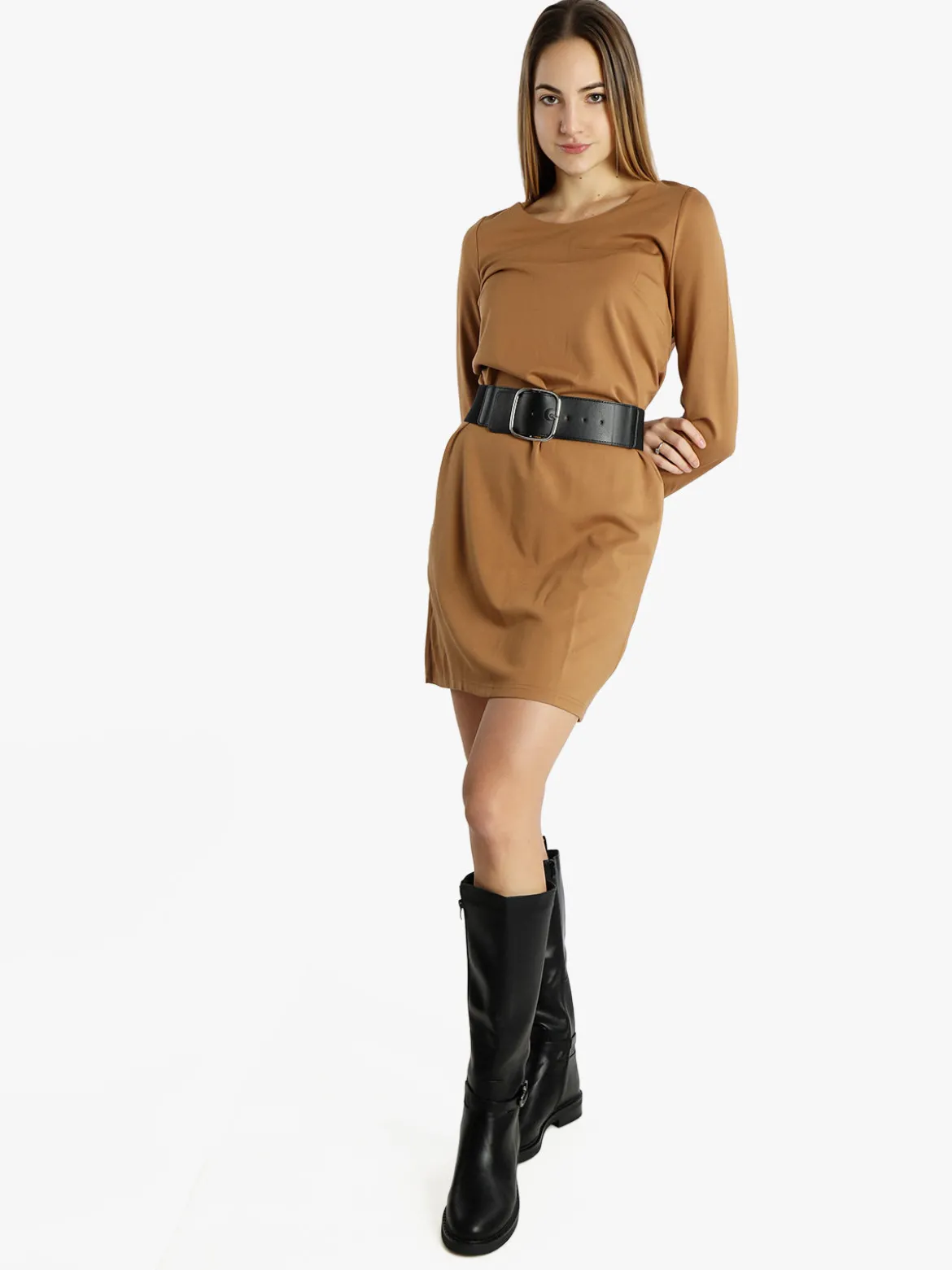 Sweet Miss Vestito da donna a maniche lunghe in tinta unita