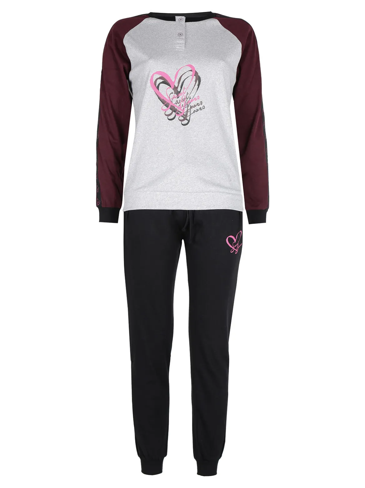 Sweet Years Pigiama lungo da donna con stampa