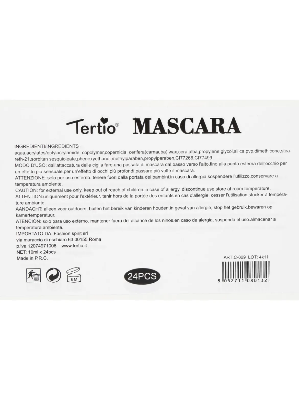 Tertio Mascara waterproof