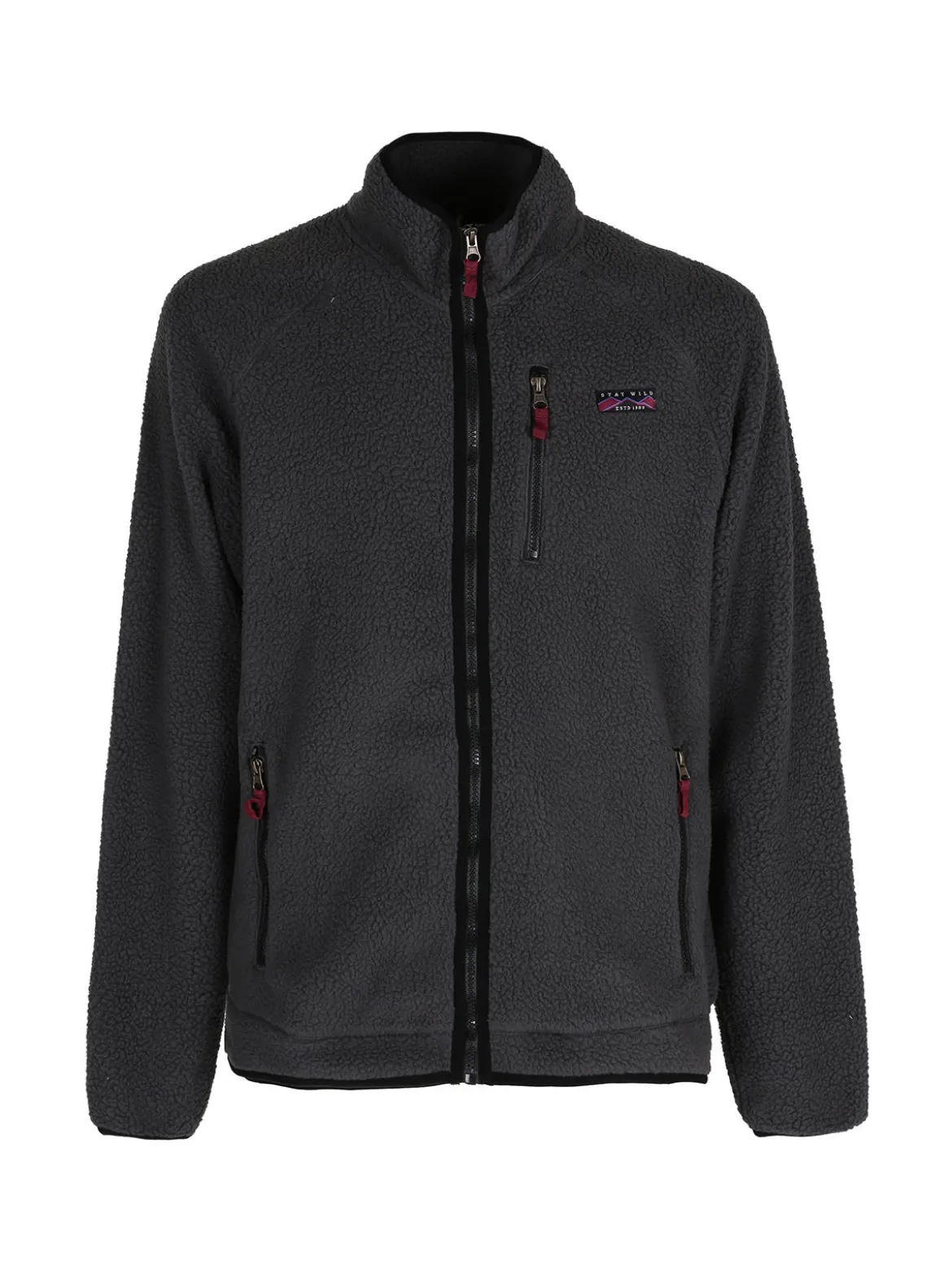 The People Rep Felpa invernale da uomo in sherpa con zip intera