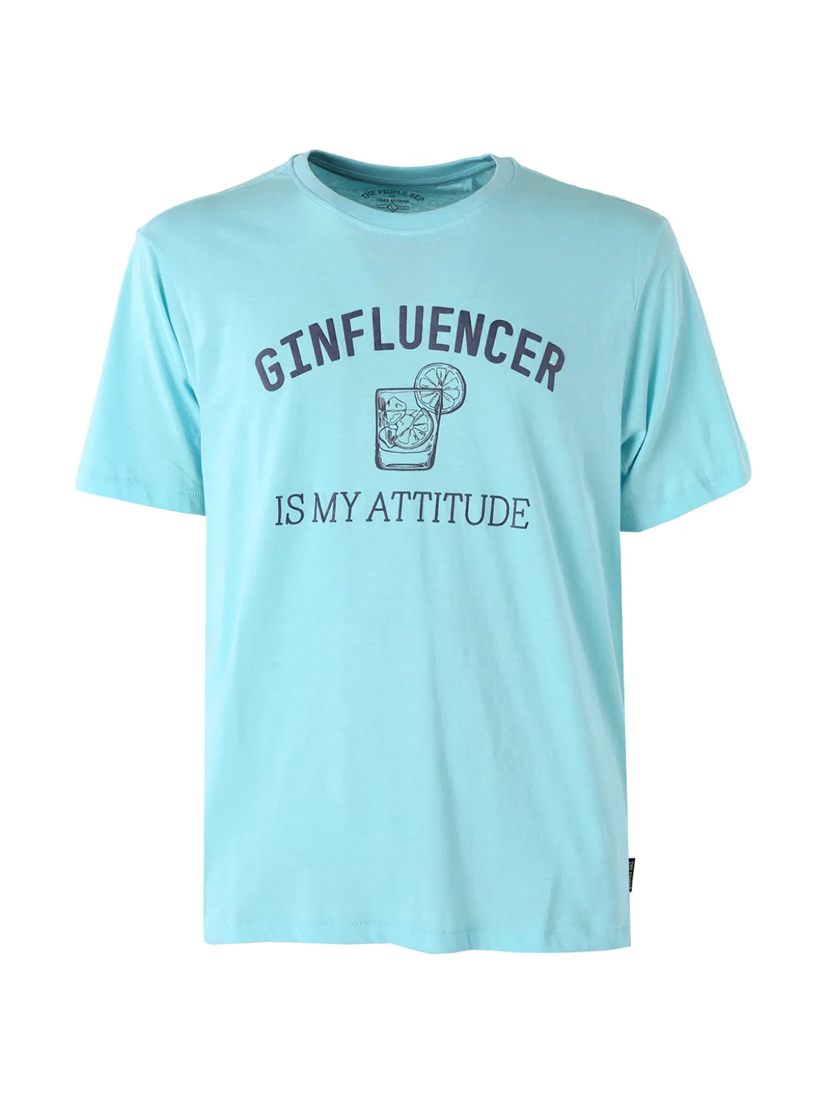 The People Rep T-shirt da uomo in cotone con stampa divertente - azzurro