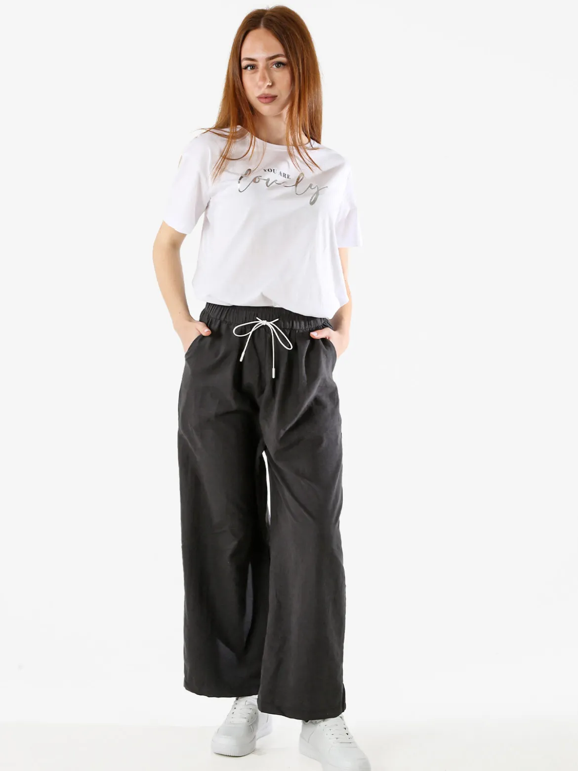 The People Rep T-shirt donna in cotone con stampa - bianco